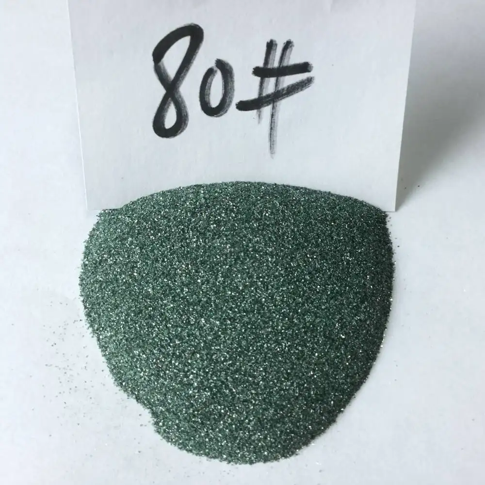 水泵浇筑用绿碳化硅F80目 一级酸洗绿碳化硅金刚砂